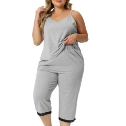 Agnes Orinda Women's Plus Size Sleeveless Elastic Waist Comfortable 2 Pieces Pajama Sets 11 Agnes Orinda Women's Plus Size Sleeveless Elastic Waist Comfortable 2 Pieces Pajama Sets -Agnes Orinda GUEST d18a45fa 51e8 4dff 8ec4 b598463b4915