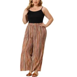 Agnes Orinda Women's Plus Size Boho Palazzo Lounge Wide Leg Pants With Elastic Waist And Stripe 18 Agnes Orinda Women's Plus Size Boho Palazzo Lounge Wide Leg Pants With Elastic Waist And Stripe -Agnes Orinda GUEST d2695f97 f4f6 4c2d 8b20 fd92f11494ac