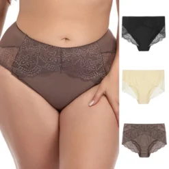 Agnes Orinda Women's 3-Pack Lace Trim High Rise Solid Brief Stretchy Underwear 16 Agnes Orinda Women's 3-Pack Lace Trim High Rise Solid Brief Stretchy Underwear -Agnes Orinda GUEST d4db6fe8 a683 4e74 bb49 0492d6358cd8
