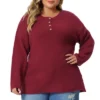 Agnes Orinda Women's Plus Size Oversized Round Neck Long Sleeve Button Knit Pullover Sweater Tops 1 Agnes Orinda Women's Plus Size Oversized Round Neck Long Sleeve Button Knit Pullover Sweater Tops -Agnes Orinda GUEST d6234ff8 dfda 42e6 a014 cdb610f95396
