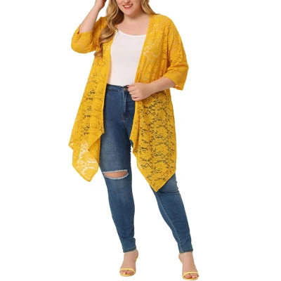 Agnes Orinda Women's Plus Size Draped Shawls Lightweight Open Front Lace Cardigans 11 Agnes Orinda Women's Plus Size Draped Shawls Lightweight Open Front Lace Cardigans - Image 9