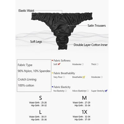 Agnes Orinda Women's Satin Soft Mid-Rise Ruffle Hipster Thong Lingerie Underwear 6 Agnes Orinda Women's Satin Soft Mid-Rise Ruffle Hipster Thong Lingerie Underwear - Image 4