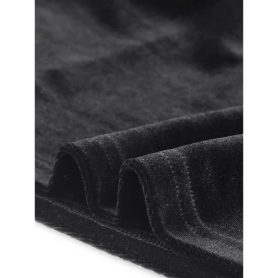 Agnes Orinda Women's Plus Size Elegant Outfits Velvet Long Sleeve Peter Pan Collar Flare Midi Dress 6 Agnes Orinda Women's Plus Size Elegant Outfits Velvet Long Sleeve Peter Pan Collar Flare Midi Dress - Image 4