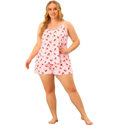 Agnes Orinda Women's Plus Size Foral Top With Elastic Waist Shorts Nightgown Set 4 Agnes Orinda Women's Plus Size Foral Top With Elastic Waist Shorts Nightgown Set - Image 2