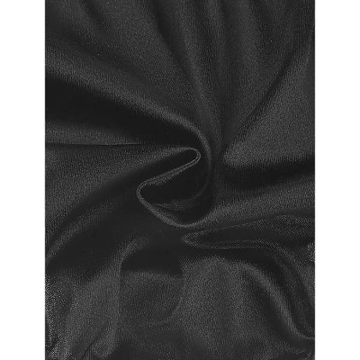 Agnes Orinda Women Plus Mid-Rise Frill Trim Elastic Waist Satin Bikini Black Thong Medium 5 Agnes Orinda Women Plus Mid-Rise Frill Trim Elastic Waist Satin Bikini Black Thong Medium - Image 3