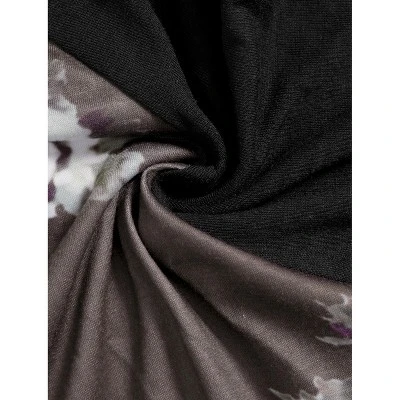 Agnes Orinda Women's Plus Size 3/4 Raglan Sleeves Floral Dressy Casual Peasant Tops 7 Agnes Orinda Women's Plus Size 3/4 Raglan Sleeves Floral Dressy Casual Peasant Tops - Image 5