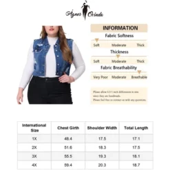 Agnes Orinda Women's Plus Size Sleeveless Chest Pockets Button-Up Denim Vests 14 Agnes Orinda Women's Plus Size Sleeveless Chest Pockets Button-Up Denim Vests -Agnes Orinda GUEST e0ccdff6 936e 4f38 a859 4bf311c40587