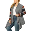 Agnes Orinda Women's Plus Size Outerwear Asymmetric Colorblock Open Front Knit Cardigan 1 Agnes Orinda Women's Plus Size Outerwear Asymmetric Colorblock Open Front Knit Cardigan -Agnes Orinda GUEST e1bc7df5 3e9c 4715 bf7d 09f623027d6a