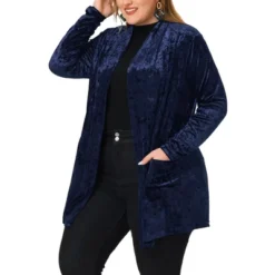 Agnes Orinda Plus Size Velvet Cardigans For Women Pocket Party Open Front Shawl 12 Agnes Orinda Plus Size Velvet Cardigans For Women Pocket Party Open Front Shawl -Agnes Orinda GUEST e25d70ff 9a99 4c8e 89aa 141dcef23e2b