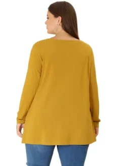 Agnes Orinda Women's Plus Size Plain Casual Split Side Long Sleeve Top 9 Agnes Orinda Women's Plus Size Plain Casual Split Side Long Sleeve Top -Agnes Orinda GUEST e37e5661 7e86 49db b68a b14ab9bcf3c2