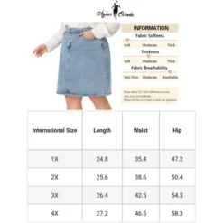 Agnes Orinda Women's Plus Size Denim Classic Slash Pocket Elastic Waist Pencil Back Slit Jeans Skirts 12 Agnes Orinda Women's Plus Size Denim Classic Slash Pocket Elastic Waist Pencil Back Slit Jeans Skirts -Agnes Orinda GUEST e3fb316b c153 4146 bda9 b18f5e7bfb5a