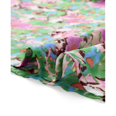 Agnes Orinda Women's Plus Size Casual Floral Short Sleeve Knee Length Shirt Dress 7 Agnes Orinda Women's Plus Size Casual Floral Short Sleeve Knee Length Shirt Dress - Image 5