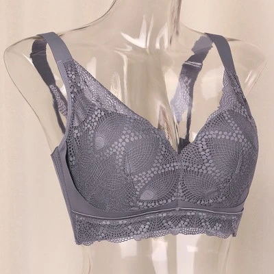 Agnes Orinda Women's Wirefree Comfortable Soft Push-Up Lace Trim Plunge Lingerie Bra 5 Agnes Orinda Women's Wirefree Comfortable Soft Push-Up Lace Trim Plunge Lingerie Bra - Image 3