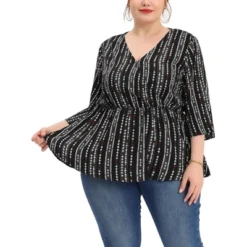 Agnes Orinda Women's Plus Size Peplum Fall V Neck Boho Striped Babydoll Blouses 17 Agnes Orinda Women's Plus Size Peplum Fall V Neck Boho Striped Babydoll Blouses -Agnes Orinda GUEST e9565231 a7cc 4a51 84ff d13b823fc5c8