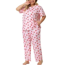 Agnes Orinda Women's Plus Size Short Sleeve Cherry Print Elastic Soft Pockets Pajama Set 2 Pcs 11 Agnes Orinda Women's Plus Size Short Sleeve Cherry Print Elastic Soft Pockets Pajama Set 2 Pcs -Agnes Orinda GUEST ea7c6c5c d22a 4ae0 b557 695326abc49d