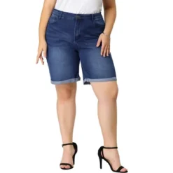 Agnes Orinda Women's Plus Size Jeans Casual Slash Pockets Washed Denim Shorts 9 Agnes Orinda Women's Plus Size Jeans Casual Slash Pockets Washed Denim Shorts -Agnes Orinda GUEST ea839eaa 19c5 4008 8fb2 0112f6b06bf4