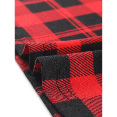 Agnes Orinda Women's Plus Size Knit 3/4 Sleeve Plaid Pajamas Sleepdress 6 Agnes Orinda Women's Plus Size Knit 3/4 Sleeve Plaid Pajamas Sleepdress - Image 4