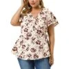 Agnes Orinda Women's Plus Size Ruffle Neck Floral Wrap Tie Waist Blouse 1 Agnes Orinda Women's Plus Size Ruffle Neck Floral Wrap Tie Waist Blouse -Agnes Orinda GUEST ece1ae48 cce9 4dc1 b8e5 fbd21d342731