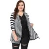 Agnes Orinda Women Plus Size Open Front Lightweight Striped Cardigan 2 Agnes Orinda Women Plus Size Open Front Lightweight Striped Cardigan -Agnes Orinda GUEST ee31d10e 4abb 4161 aee1 f9e75e56635f