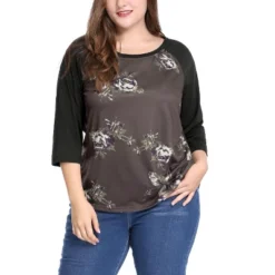 Agnes Orinda Women's Plus Size 3/4 Raglan Sleeves Floral Dressy Casual Peasant Tops 19 Agnes Orinda Women's Plus Size 3/4 Raglan Sleeves Floral Dressy Casual Peasant Tops -Agnes Orinda GUEST eea1d7b7 e754 4f96 9ce7 204195f0a364