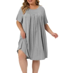 Agnes Orinda Women's Plus Size Comfort Solid Short Sleeve Nightgown 17 Agnes Orinda Women's Plus Size Comfort Solid Short Sleeve Nightgown -Agnes Orinda GUEST ef3033fe f7d7 4d62 a8a5 adfb19509eb0