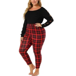 Agnes Orinda Women's Plus Size Check Leggings Stretch Festive Glen Plaid Skinny Pants 14 Agnes Orinda Women's Plus Size Check Leggings Stretch Festive Glen Plaid Skinny Pants -Agnes Orinda GUEST efc75143 d883 409a bfb2 97666cc03ce5