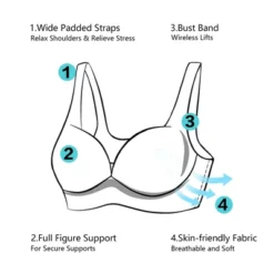 Agnes Orinda Women Plus Push-Up Wirefree 4-Hook Lace Trim Adjustable Straps Comfort Bra 14 Agnes Orinda Women Plus Push-Up Wirefree 4-Hook Lace Trim Adjustable Straps Comfort Bra -Agnes Orinda GUEST f06848a1 f60e 4c82 aa63 e92e2e68db92 2
