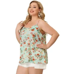 Agnes Orinda Women's Plus Size Cami Basic Camisole Foral Printed Tank Top Womens T-Shirt -Agnes Orinda GUEST f171f084 43ca 451e a648 e7bd0107f591