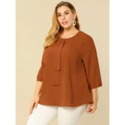 Agnes Orinda Women's Plus Size Work Round Neck Ruffle Chiffon Blouse Top 20 Agnes Orinda Women's Plus Size Work Round Neck Ruffle Chiffon Blouse Top -Agnes Orinda GUEST f17f312c 38c4 4928 b342 86e7a9c8fb39