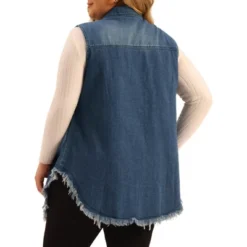 Agnes Orinda Women's Plus Size Button Up Frayed Hem Shacket Sleeveless Pockets Denim Vests 9 Agnes Orinda Women's Plus Size Button Up Frayed Hem Shacket Sleeveless Pockets Denim Vests -Agnes Orinda GUEST f18b7912 0fd4 4482 901b 1ad3598b310b