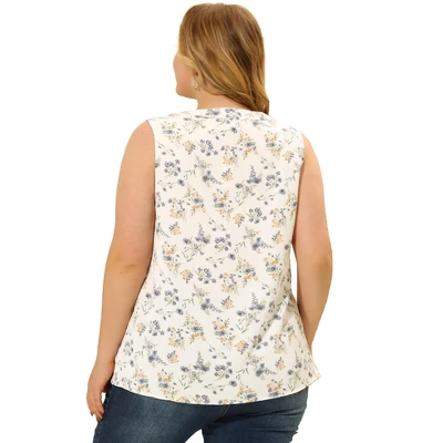 Agnes Orinda Women's Plus Size Spring Outfits Casual Floral Sleeveless Tank Tops 5 Agnes Orinda Women's Plus Size Spring Outfits Casual Floral Sleeveless Tank Tops - Image 3