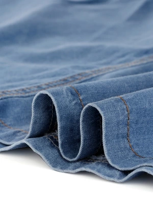 Agnes Orinda Women's Plus Size Denim Tie Waist Button Front A-Line Midi Skirts 7 Agnes Orinda Women's Plus Size Denim Tie Waist Button Front A-Line Midi Skirts - Image 5