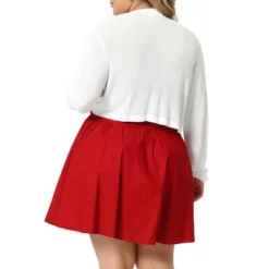 Agnes Orinda Women's Plus Size Long Sleeve Open Front Knit Crop Lightweight Cardigan Sweater -Agnes Orinda GUEST f736fbc9 c451 458e 869a 67fe0e2eea22