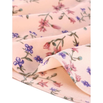 Agnes Orinda Women's Plus Size Keyhole Floral Chiffon Flared Sleeve Summer Trendy Peasant Tops 7 Agnes Orinda Women's Plus Size Keyhole Floral Chiffon Flared Sleeve Summer Trendy Peasant Tops - Image 5