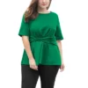Agnes Orinda Women's Plus Size Twisted Knot Waist Short Sleeves Summer Outfits Peplum Blouses 1 Agnes Orinda Women's Plus Size Twisted Knot Waist Short Sleeves Summer Outfits Peplum Blouses -Agnes Orinda GUEST f8b7edef 93f3 4e74 aa55 a27c3f62edb4