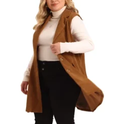 Agnes Orinda Women's Plus Size Ribbed Corduroy Single Breasted Casual Pocket Peplum Hem Long Vest 11 Agnes Orinda Women's Plus Size Ribbed Corduroy Single Breasted Casual Pocket Peplum Hem Long Vest -Agnes Orinda GUEST f95d20c6 8d34 4d33 8f1c 7d81c0270a82