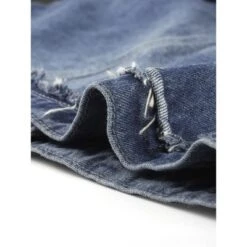 Agnes Orinda Women's Plus Size Button Down Frayed Chest Pockets Short Denim Jacket -Agnes Orinda GUEST fa2cb61d ef89 4067 a65f ade3b4692f8c