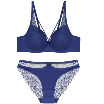 Agnes Orinda Women Plus Lace Sheer Push-Up Comfy 2 Pcs Undergarment Set 6 Agnes Orinda Women Plus Lace Sheer Push-Up Comfy 2 Pcs Undergarment Set - Image 4